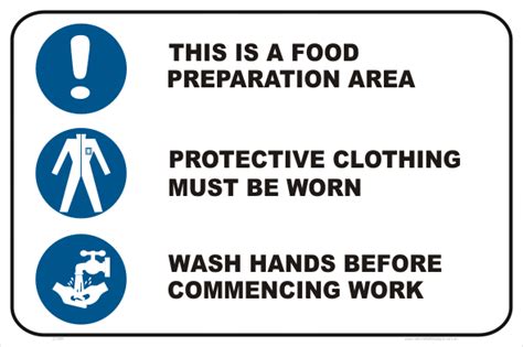 Preparation sign.